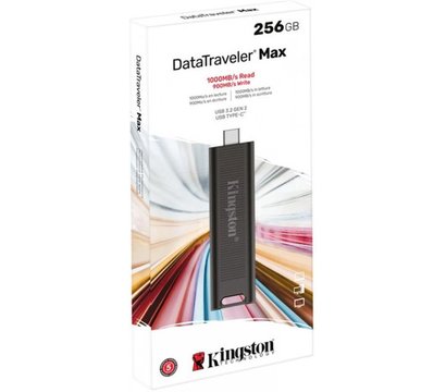 Зображення 10 USB флеш накопичувач Kingston DataTraveler Max Black USB 3.2 256GB – DTMAX/256GB