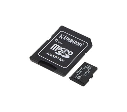 Зображення 2 Карта пам`яті Kingston Industrial MicroSDHC 8GB Class 10 + SD-adapter — SDCIT2/8GB, Обсяг пам`яті: 8 Гб