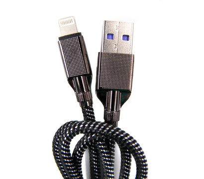 Зображення 2 Кабель Dengos USB-Lightning 4A 1м Black - NTK-L-KPR-USB3-BLACK