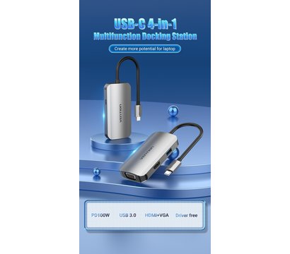 Изображение 2 Док станция для планшета Vention 4-в-1 - TOAHB