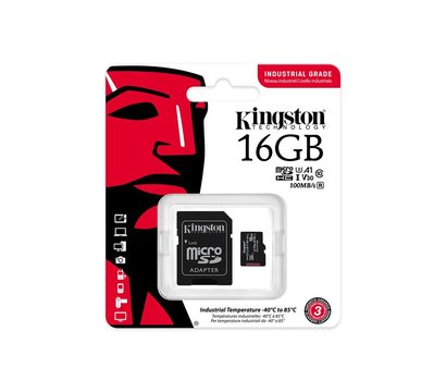 Изображение 3 Карта памяти Kingston Industrial MicroSDHC 16GB Class 10 + SD-adapter — SDCIT2/16GB, Объем памяти: 16 Гб