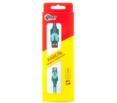 Зображення 3 Кабель Dengos USB-Lightning 1м Blue - PLS-L-IND-SOFT-BLUE