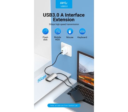 Изображение 4 Док станция для планшета Vention 4-в-1 - TOAHB