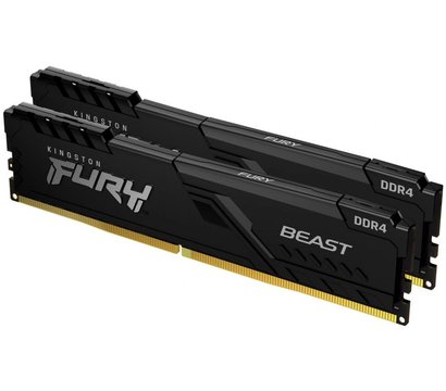 Изображение 2 Оперативная память Kingston Fury Beast Black DDR4 2x32768Mb 3200MHz — KF432C16BBK2/64