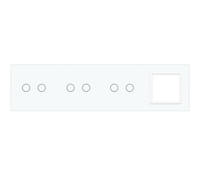 Изображение 2 Лицевая панель+рамка Livolo VL-P702/02/02/E-8W White glass