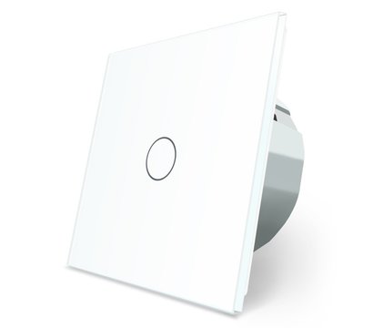 Изображение 2 Сенсорный выключатель Livolo VL-C701C-11 White glass белое