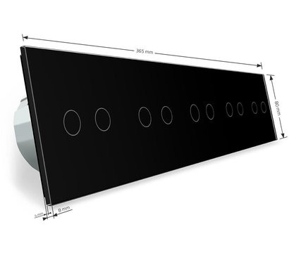 Изображение 5 Смарт выключатель Livolo VL-C710Z-12 Black glass