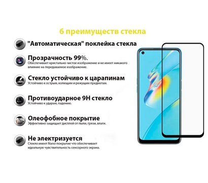 Зображення 2 Захисне скло BeCover для Oppo A54 Black - 706655