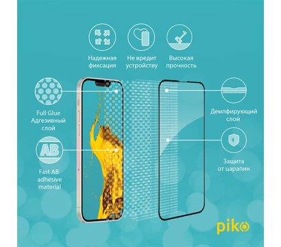 Зображення 3 Захисне скло Piko Full Glue для Apple iPhone 13 Pro Black - 1283126515026