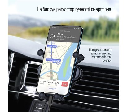 Изображение 9 Держатель ColorWay Gravity Sensor Holder Black - CW-CHG11-BK