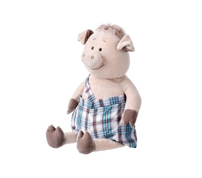Зображення 2 М`яка іграшка Same Toy Свинка в комбинезоне 60см - THT705