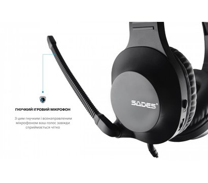 Зображення 5 Навушники Sades SA-721 Spirits Black гарнітури для ПК