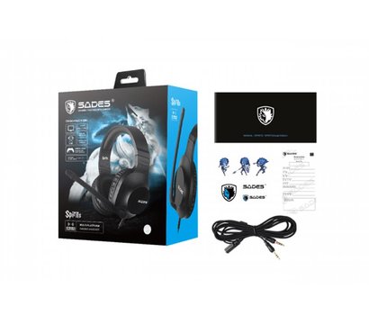 Зображення 10 Навушники Sades SA-721 Spirits Black гарнітури для ПК