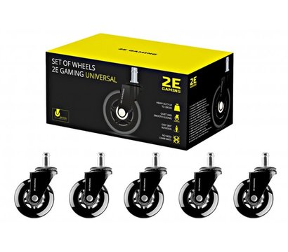Изображение 5 Кресло 2E Gaming Universal 64мм 5 шт Black - 2E-GWH-003-BK