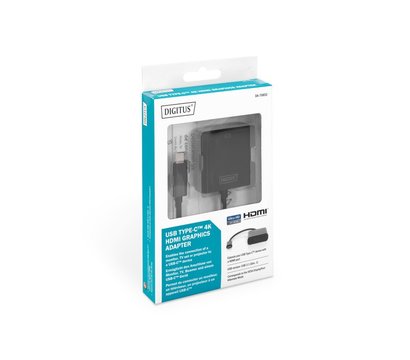Зображення 5 Адаптер Digitus USB-C - HDMA UHD 4K, M/F, 0.15 m - DA-70852