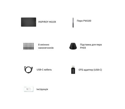 Изображение 8 Графический планшет Huion H610X Black