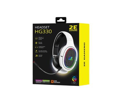 Зображення 2 Навушники 2E 2E-HG330WT-7.1 RGB USB 7.1 White зйомний