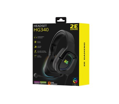 Зображення 2 Навушники 2E 2E-HG340BK RGB 3.5mm Black геймерські