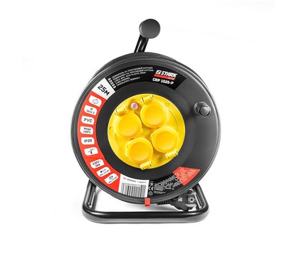 Зображення 2 Stark CRP 1525-P, 25 м, black 4 розеток