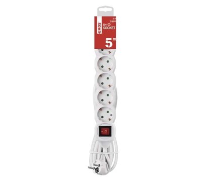 Зображення 2 Мережевий фільтр Emos P1625R 5м White