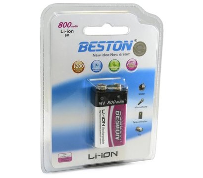 Зображення 4 Акумулятор Beston Li-ion Krona/6F22 800mAh BL 1шт