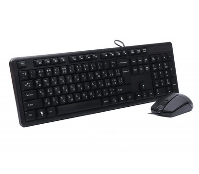 Зображення 2 Комплект мишка + клавіатура A4Tech KK-3+OP-330 USB Black