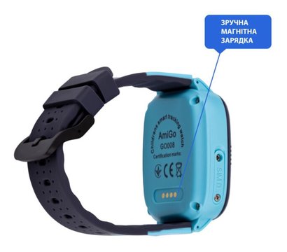 Изображение 3 Смарт-часы AmiGo GO008 Milky GPS WiFi Blue
