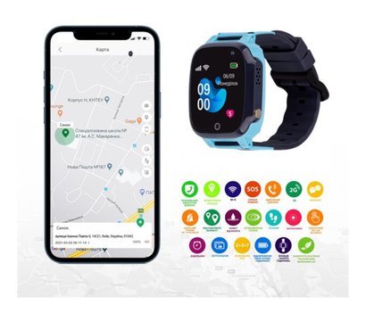 Изображение 5 Смарт-часы AmiGo GO008 Milky GPS WiFi Blue