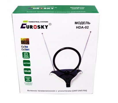Зображення 2 Ефірна антена Eurosky HDA-02 з підсилювачем