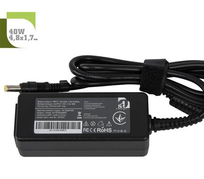 Зображення 2 Блок живлення ноутбука 1StCharger для Asus 19V 40W 2.1A 4.8х1.7мм + cable power - AC1STAS40WD3