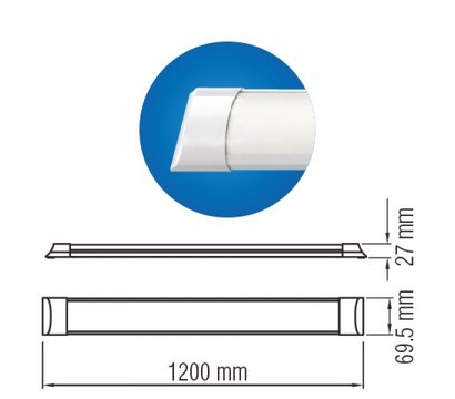 Изображение 2 LED светильник Horoz Electric Tetra-40 4200К White для помещений