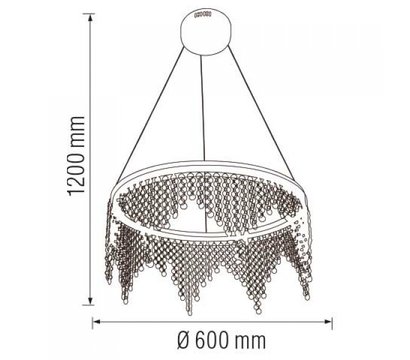 Зображення 3 LED світильник Horoz Electric Astoria-38 метал + кришталь