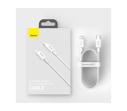 Зображення 7 Кабель Baseus Superior Series Type-C to iP PD USB Type-C Lightning 20 W 0,25 m White - CATLYS-02