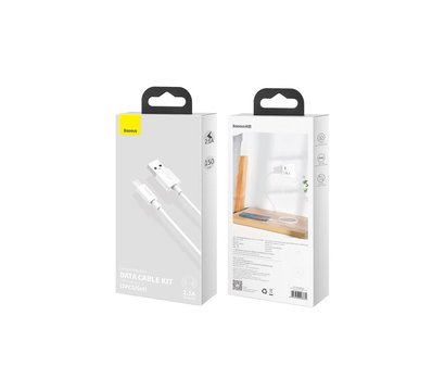 Зображення 4 Кабель Baseus Simple Wisdom Data Cable Kit USB Micro 2.1 A 1.5m White - TZCAMZJ-02