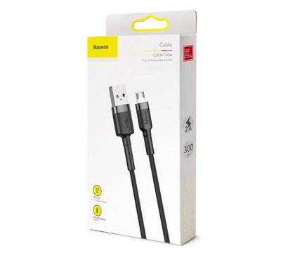Зображення 8 Кабель Baseus Cafule USB Micro 2 A 3m Black-Grey - CAMKLF-HG1