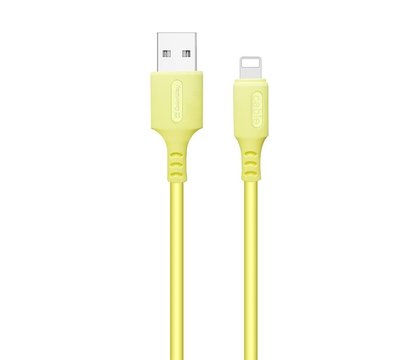 Зображення 2 Кабель ColorWay USB-Lightning, soft silicone, 2.4А, 1м, Yellow - CW-CBUL043-Y