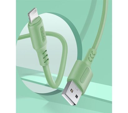 Зображення 3 Кабель ColorWay USB-Lightning, soft silicone, 2.4А, 1м, Green - CW-CBUL042-GR