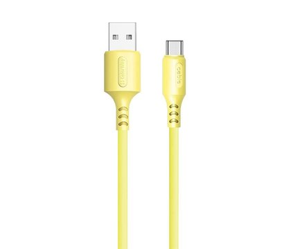 Зображення 3 Кабель ColorWay USB-USB Type-C, soft silicone, 2.4А, 1м, Yellow - CW-CBUC043-Y