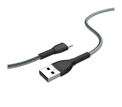 Зображення 4 Кабель ColorWay USB-MicroUSB, braided cloth, 3А, 1м, Gray - CW-CBUM041-GR
