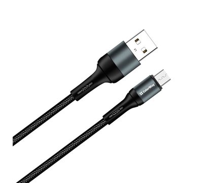 Зображення 5 Кабель ColorWay USB-microUSB, nylon, 2.4А, 1м, Black - CW-CBUM045-BK