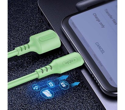 Зображення 5 Кабель ColorWay USB-microUSB, soft silicone, 2.4А, 1м, Green - CW-CBUM042-GR
