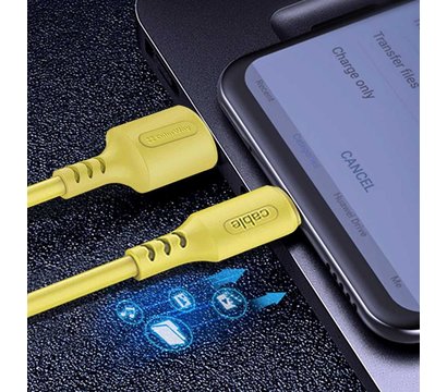 Зображення 5 Кабель ColorWay USB-microUSB, soft silicone, 2.4А, 1м, Yellow - CW-CBUM043-Y