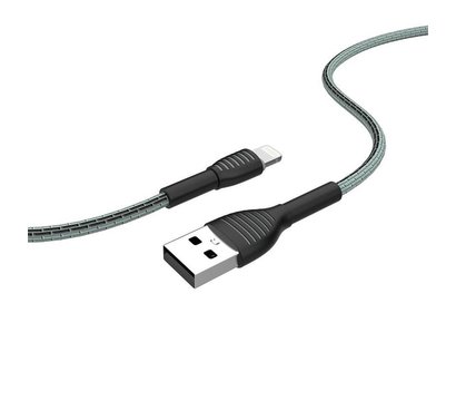 Зображення 6 Кабель ColorWay USB-Lightning, braided cloth, 3А, 1м, Gray - CW-CBUL041-GR