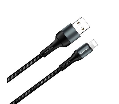 Зображення 6 Кабель ColorWay USB-Lightning, nylon, 2.4А, 1м, Black - CW-CBUL045-BK