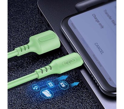Зображення 6 Кабель ColorWay USB-Lightning, soft silicone, 2.4А, 1м, Green - CW-CBUL042-GR
