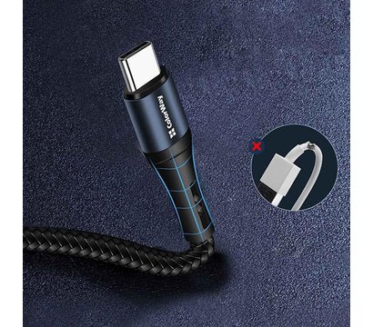 Зображення 7 Кабель ColorWay USB-USB Type-C, nylon, 2.4А, 1м, Black - CW-CBUC045-BK