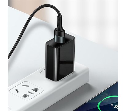 Зображення 9 Кабель ColorWay USB-USB Type-C, nylon, 2.4А, 1м, Black - CW-CBUC045-BK