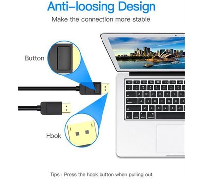 Изображение 3 Vention DisplayPort-DisplayPort, 1 m, v1.2, Black - HACBF