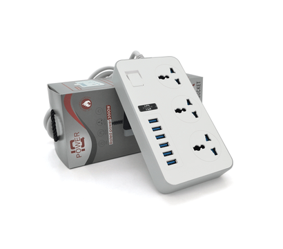 Зображення 2 Мережевий фільтр Voltronic ТВ-Т09 White-grey