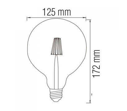 Зображення 2 LED лампочка Horoz Electric Filament Rustic Globe S 6W E27 2000К на 48 Вт